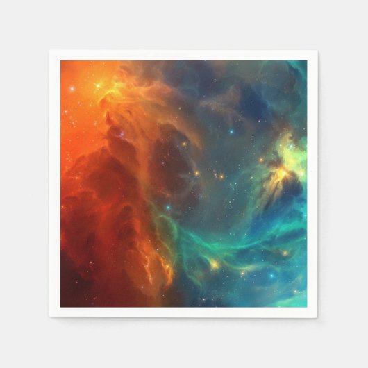 Serviette En Papier Motif spatial (Devant)