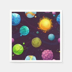Serviette En Papier Motif spatial