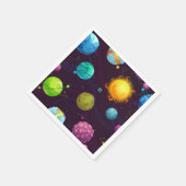 Serviette En Papier Motif spatial (Coin)