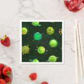 Serviette En Papier Motif spatial (En situation)