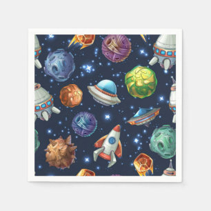 Serviette En Papier Motif spatial