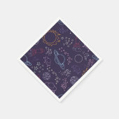 Serviette En Papier Motif spatial (Coin)