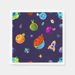 Serviette En Papier Motif spatial