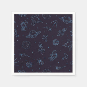 Serviette En Papier Motif spatial