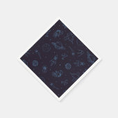 Serviette En Papier Motif spatial (Coin)