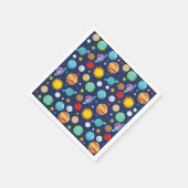 Serviette En Papier Motif spatial, Planètes, Étoiles, Cosmos, Galaxie (Coin)