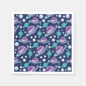 Serviette En Papier Motif spatial, Planètes, Étoiles, Galaxie, Cosmos (Devant)