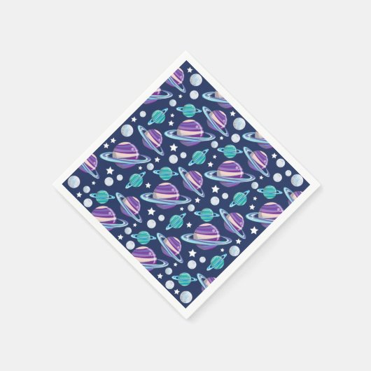 Serviette En Papier Motif spatial, Planètes, Étoiles, Galaxie, Cosmos (Coin)