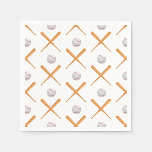 Serviette En Papier Motif sportif de baseball Batup (Devant)