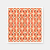 Serviette En Papier Motif Starburst moderne du milieu du siècle (Devant)
