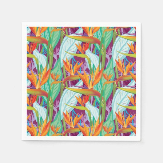 Serviette En Papier Motif Strelitzia (Devant)