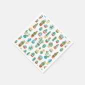 Serviette En Papier Motif Succulent (Coin)