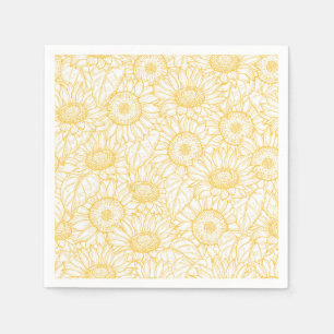 Serviette En Papier Motif Sunny Sunflower