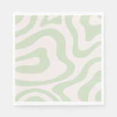 Serviette En Papier Motif Super à bande verte Sage Green (Devant)