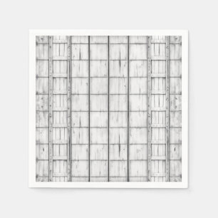 Serviette En Papier Motif symétrique en bois blanc