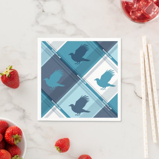 Serviette En Papier MOTIF Tartan RAVENCLAW™ (En situation)