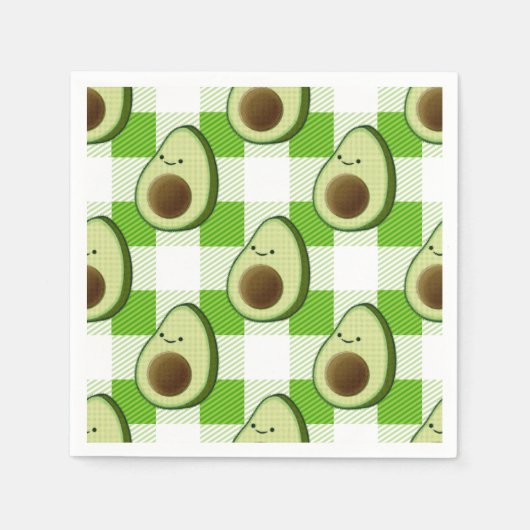 Serviette En Papier Motif Tartan vert et blanc (Devant)