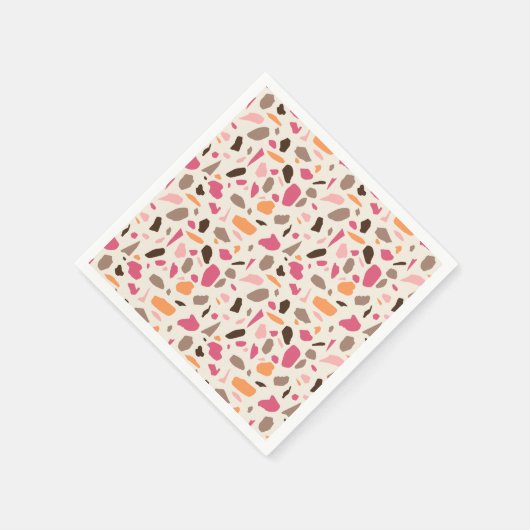 Serviette En Papier Motif Terrazzo (Coin)