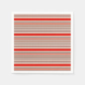 Serviette En Papier motif texturé rayé vertical en orange et être (Devant)