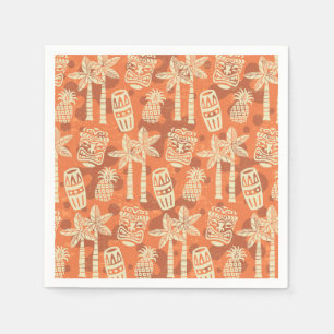 Serviette En Papier Motif Tiki Moderne Rétro du Milieu du Siècle