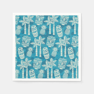 Serviette En Papier Motif Tiki Rétro Moderne du Milieu du Siècle