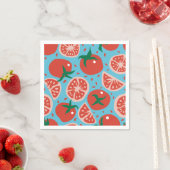 Serviette En Papier Motif tomate (En situation)