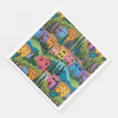 Serviette En Papier Motif Toscane moderne (Coin)