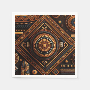 Serviette En Papier Motif traditionnel africain. Afrique ethnique