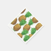Serviette En Papier Motif transparent avec ananas (Coin)