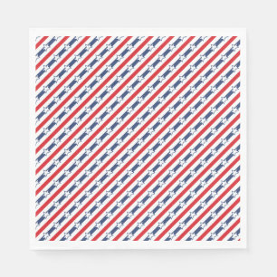 Serviette En Papier Motif transparent du 4 juillet patriotique sur une