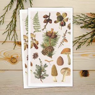 Serviette En Papier Motif Trésors de la Forêt de Pin Vintage