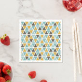 Serviette En Papier Motif triangle géométrique (En situation)