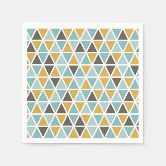 Serviette En Papier Motif triangle géométrique (Devant)