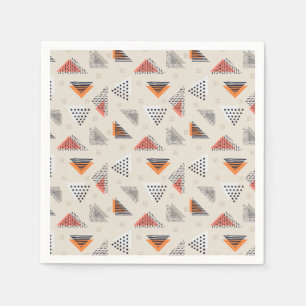 Serviette En Papier Motif triangle géométrique
