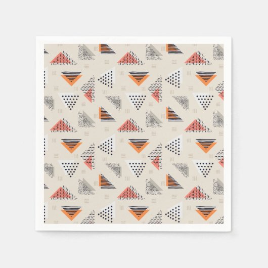 Serviette En Papier Motif triangle géométrique (Devant)