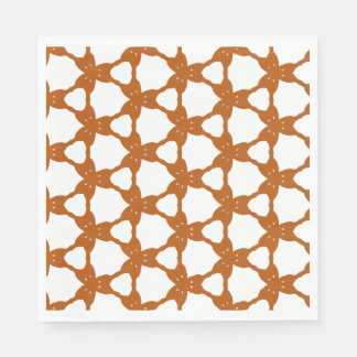 Serviette En Papier Motif triangle orange