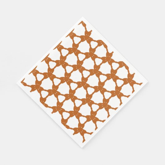 Serviette En Papier Motif triangle orange (Coin)