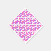 Serviette En Papier Motif triangle rose violet (Coin)