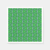 Serviette En Papier Motif triangle vert trois tons Abstrait (Devant)