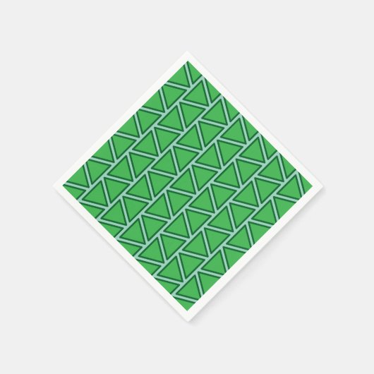 Serviette En Papier Motif triangle vert trois tons Abstrait (Coin)
