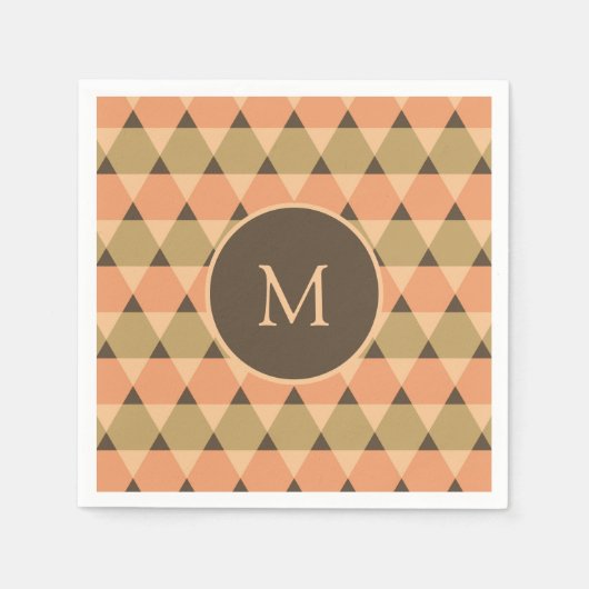 Serviette En Papier Motif triangles (Devant)