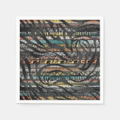 Serviette En Papier Motif Tribal Africain branché Zebra Imprimer (Devant)