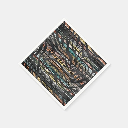 Serviette En Papier Motif Tribal Africain branché Zebra Imprimer (Coin)