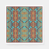 Serviette En Papier Motif tribal autochtone amérindien (Devant)