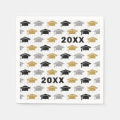 Serviette En Papier Motif trio casquette de l'année personnalisée (Devant)