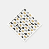 Serviette En Papier Motif trio casquette de l'année personnalisée (Coin)