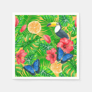 Serviette En Papier Motif tropical