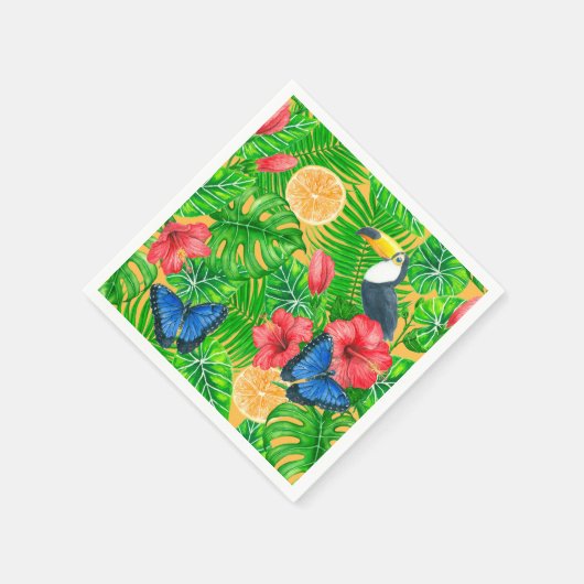 Serviette En Papier Motif tropical (Coin)