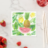 Serviette En Papier Motif tropical (En situation)