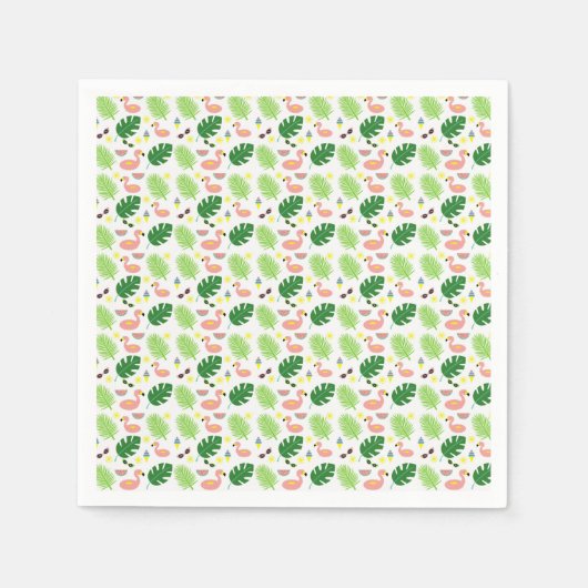 Serviette En Papier Motif tropical (Devant)